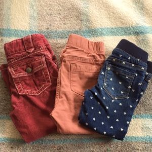 2T jeans, corduroys, jeggings